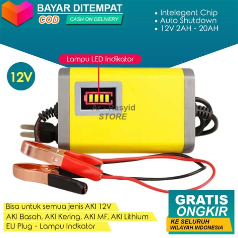 Charger Aki Cas Aki Casan Aki Motor Dan Mobil Portable V A Lazada