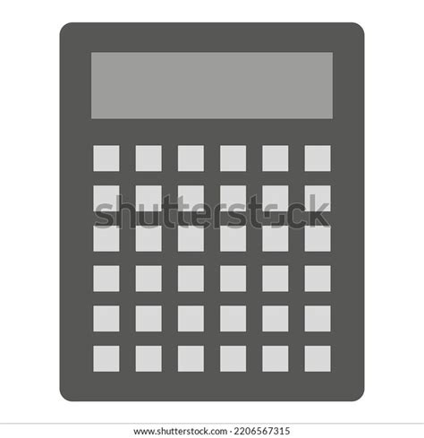 Black Calculator Icon Financial Technology Concept Stock Vector