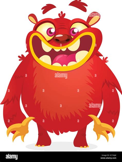 Cartoon red monster Stock Vector Image & Art - Alamy