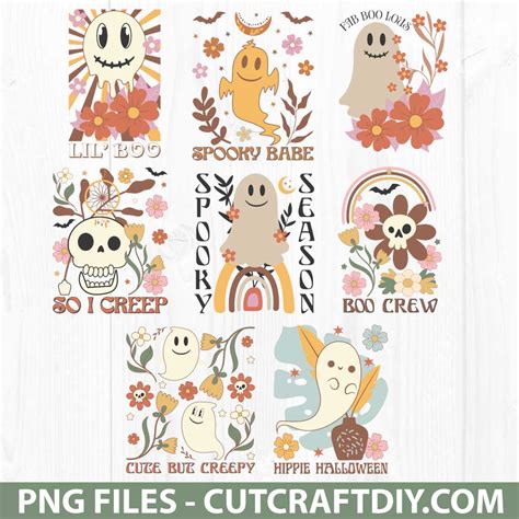 Vintage Halloween Png Retro Halloween Png Boho Halloween Png