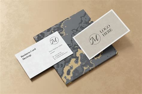 Premium Psd Elegant Business Card Mockup Design In 3d Rendering