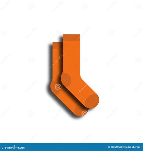 Vector Graphics Sketches Of Clothing And Accessories Orange Socks