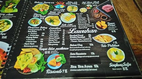 daftar menu  harga  house  raminten jogja