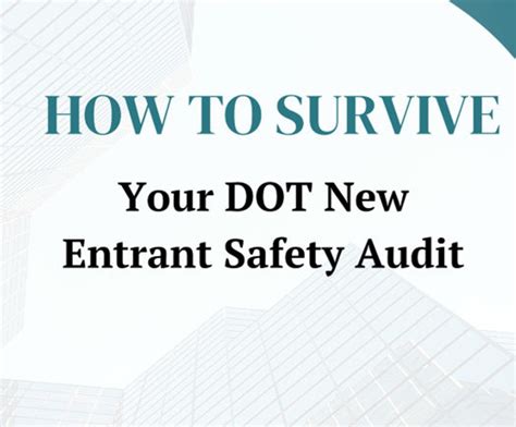 How To Survive Your DOT New Entrant Safety Audit E Book Etsy