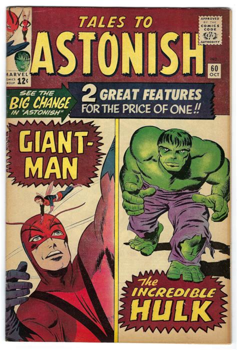 Marvel Comics Tales To Astonish 1959 60 1st Giant Man Incredible