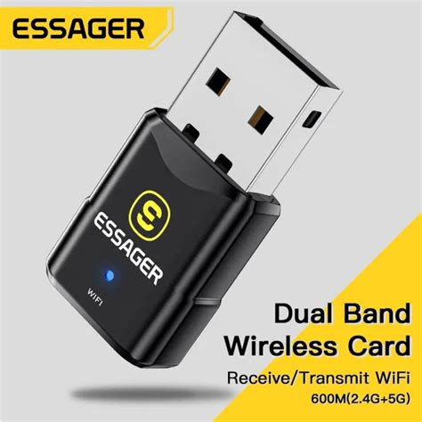 Essager Usb Adapter Signal Capture Wifi Receiver Dual Band 24ghz 5ghz