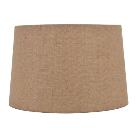 Allen Roth 11 In X 17 In Tan Burlap Fabric Drum Lamp Shade Lamps