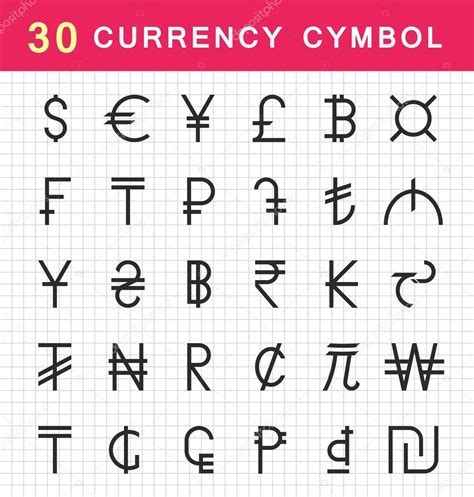 Vector Set Currency Symbols Stock Vector Andrei