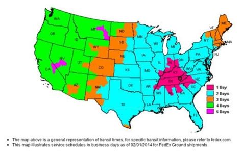 FedEx Ground Hubs Map