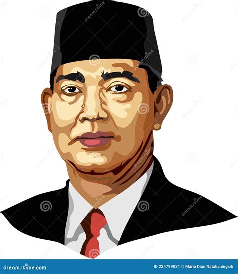 6.ª Vicepresidenta De Indonesia Try Sutrisno Ilustración del Vector - Ilustración de figura ...