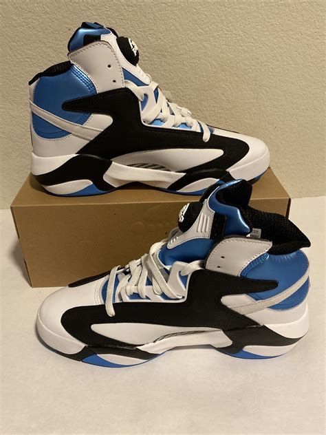 Reebok Shaq Attaq Pump Orlando Mens Sz White Black Blue Basketball