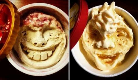 Funny Characters Carved Into Häagen Dazs Ice Cream Cups By Makoto Asano