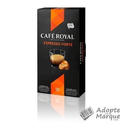 Caf Royal Caf En Dosettes Espresso Forte Compatible Avec Nespresso