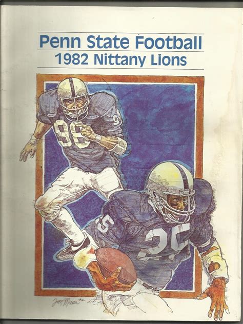 College Football Media Guide Penn State Nittany Lions 1982