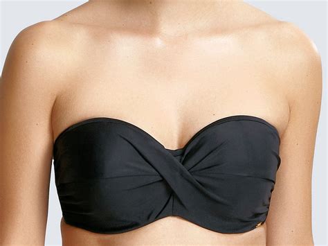 Panache Swimwear Anya Riva Twist Bandeau Bikini Black Lumingerie Bras