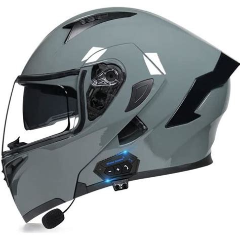 RUMOCOVO Casque Modulable Moto Bluetooth Intégré Casque avec Haut