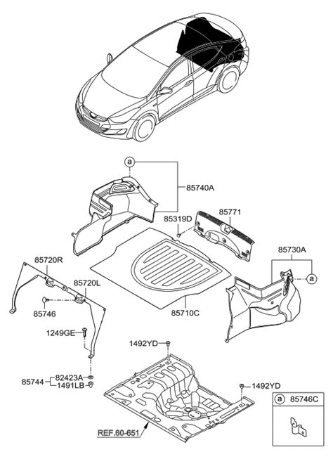 Y Mc Genuine Hyundai Trim Assembly Luggage Side Lh