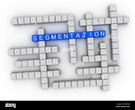 3d Segmentation Word Cloud Collage Business Concept Background Stock