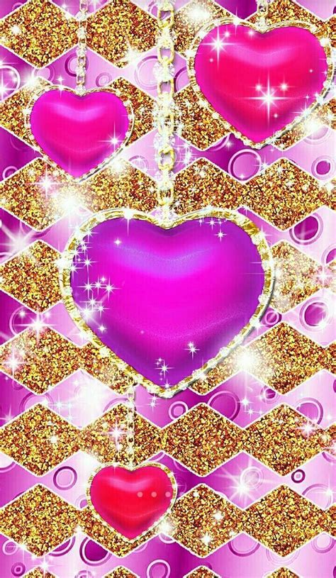 Hearts Glitter Wallpapers Wallpaper Cave