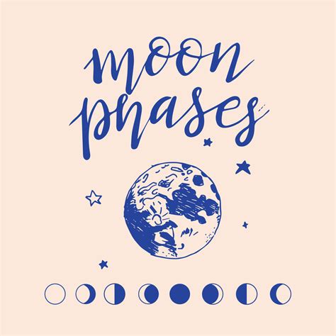 Hand drawn illustration moon phases 13832123 Vector Art at Vecteezy