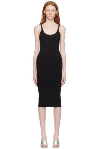 Black Crystal Midi Dress By Alexander Wang On Sale