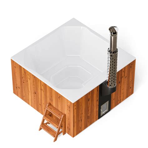 Polar Spa Elite Quattro 200 Wood Fired Hot Tub With An Integrated Stove 35kw