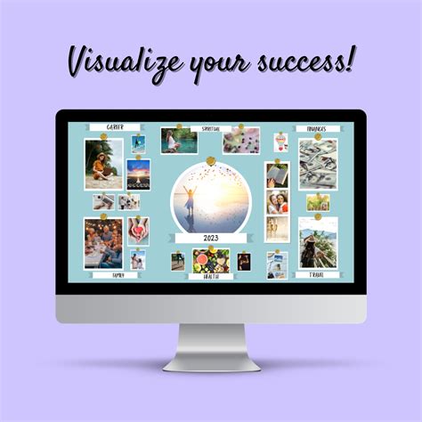 Vision Board Digital Editable Vision Board Template - Etsy