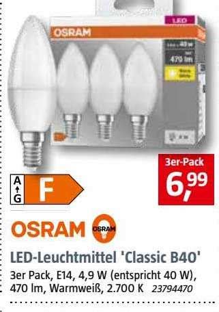 Osram Led Leuchtmittel Classic B40 Angebot Bei Bauhaus 1Prospekte De