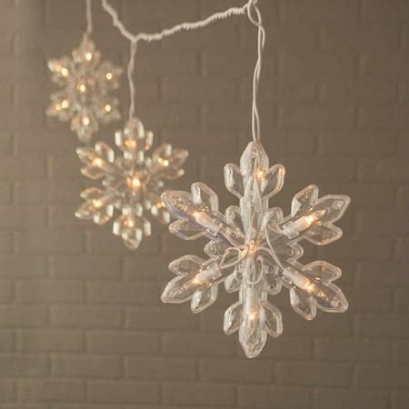 Outdoor String Lights Snowflake String Lights Indoor/Outdoor White ...