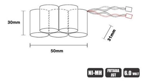 Bateria Nimh Le O V Mah Jst Futaba Piramide Receptor Rx Primazia