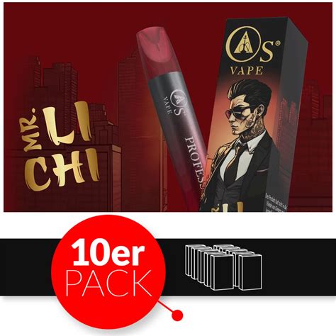 Os Vape Einweg E Shisha Ca 750 Züge Mr Li Chi 20 Mg Ml 10er 89 00