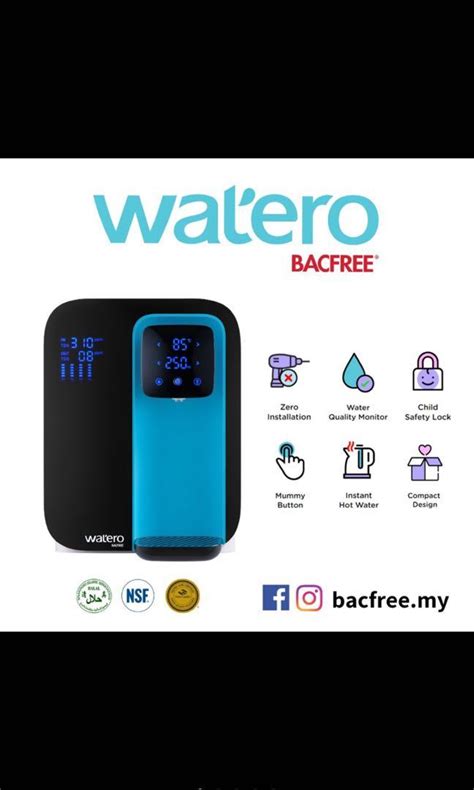 Bacfree Watero All In One Smart Water Filter Water Dispenser TV