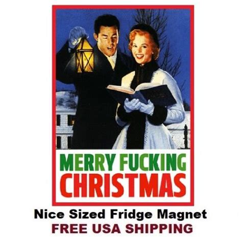 431 Funny Merry F Ing Christmas Refrigerator Toolbox Magnet Ebay