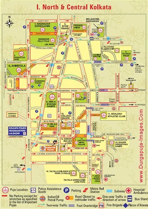 THE CITY OF JOY KOLKATA: Durga Puja Map - Kolkata Roadmap for Puja ...