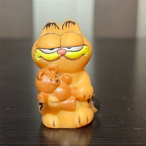 Office | Vintage Garfield Pencil Topper Holding Teddy Bear Rubber 175 ...