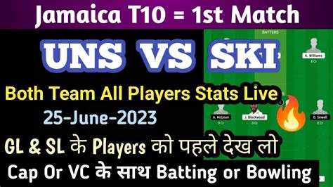 UNS Vs SKI Dream11 Team Uns Vs Ski Dream11 Prediction Uns Vs Ski