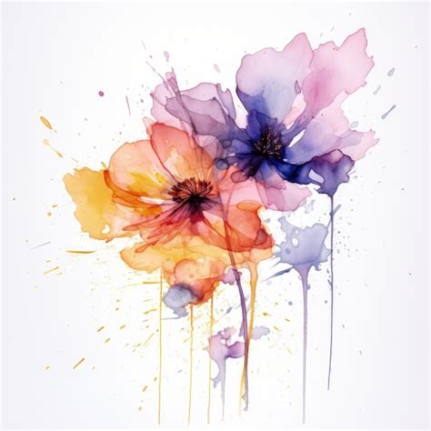 Premium AI Image | Abstract Floral Canvas