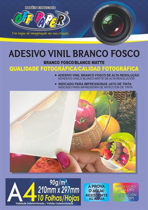 Vinil Adesivo Branco Fosco Off Paper Pap Is Especiais