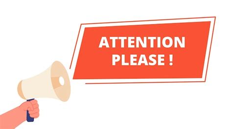 Premium Vector Attention Please Banner Announce Information Important