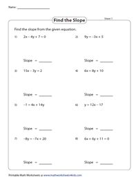 Find The Slope Between Two Points Worksheet