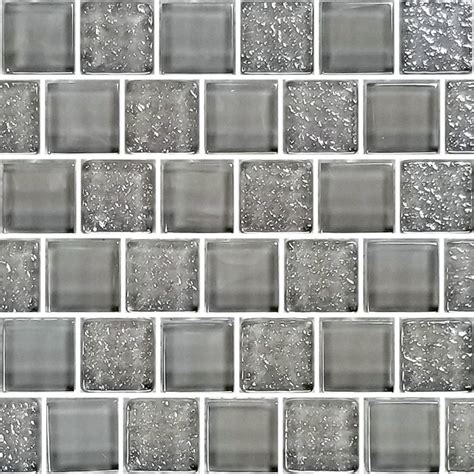 Gray 1 X 1 Glass Mosaic Tile Ss82323k2 Signature Series Aquablu Mosaics