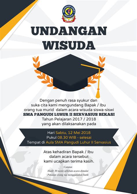 Contoh Surat Undangan Wisuda