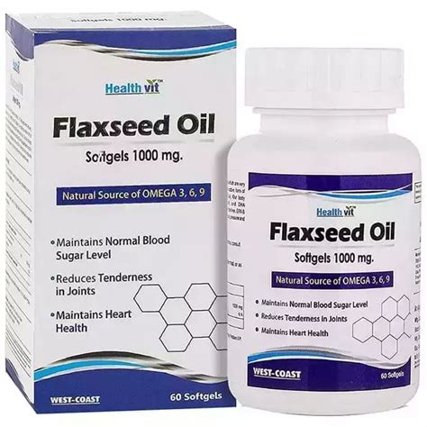 HealthVit Flaxseed Oil Softgel Uses Price Dosage Side Effects