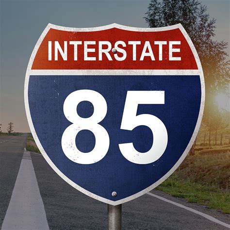 Interstate 85 Vintage Road Sign Travel Mixed Media By Design Turnpike