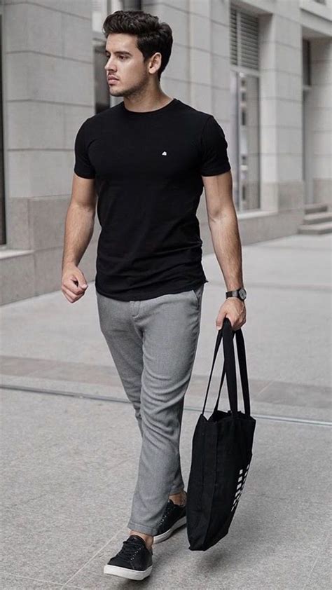 Look Masculino Camiseta Preta - Como usar camiseta preta masculina - dicas e looks | Mens casual ...