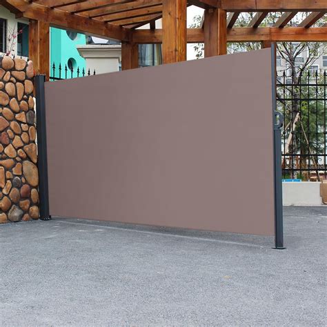 Outdoor Retractable Side Awning Folding Side Screen Awning Patio ...