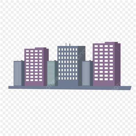 Flat City Buildings Vector Png Images Modern Flat Illustration City