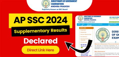 Ap Ssc Supplementary Results 2024 Released 6221 Candidates Pass Direct Scorecard Download Link