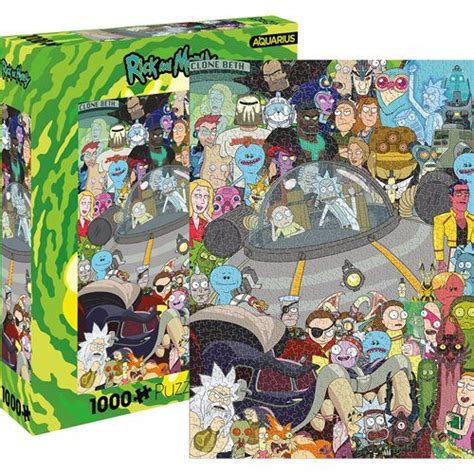 Rick And Morty Cast 1 000 Piece Puzzle Entertainment Earth In 2022 Rick And Morty Cast Rick