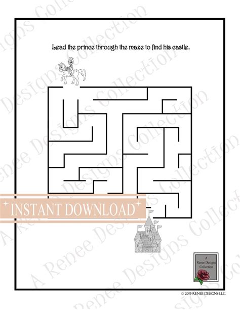 Black Prince Children Activity African American Kid Ages 4 6 Mazes